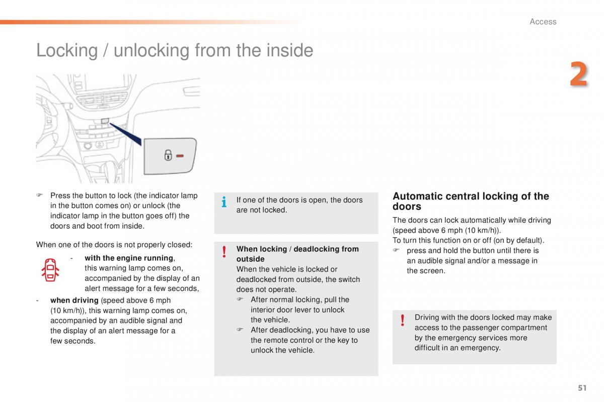 Peugeot 2008 owners manual / page 53