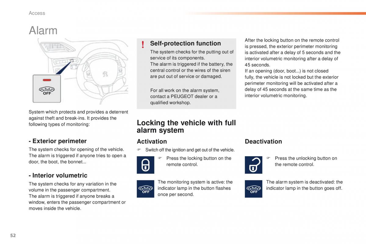 Peugeot 2008 owners manual / page 54