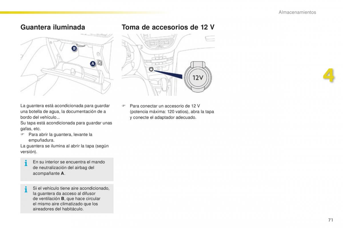 Peugeot 2008 manual del propietario / page 73