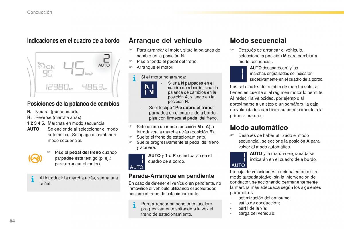 Peugeot 2008 manual del propietario / page 86