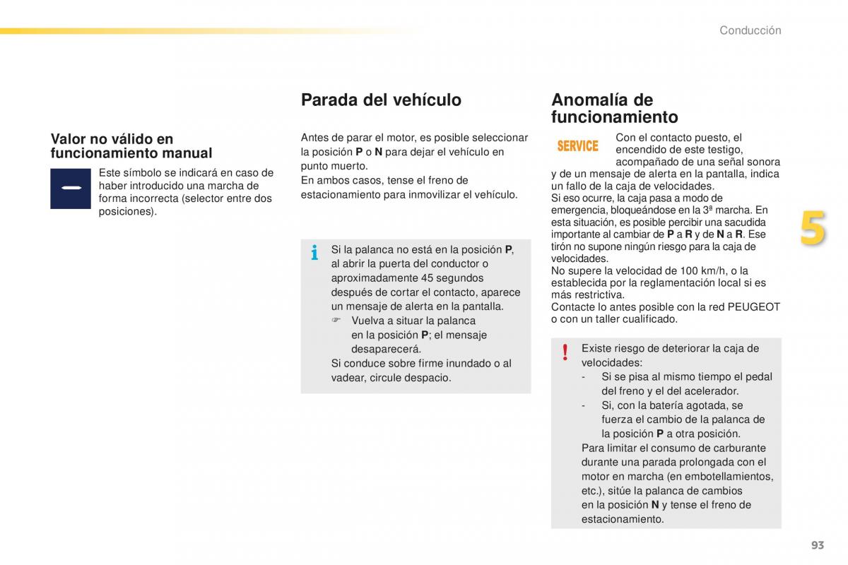 Peugeot 2008 manual del propietario / page 95