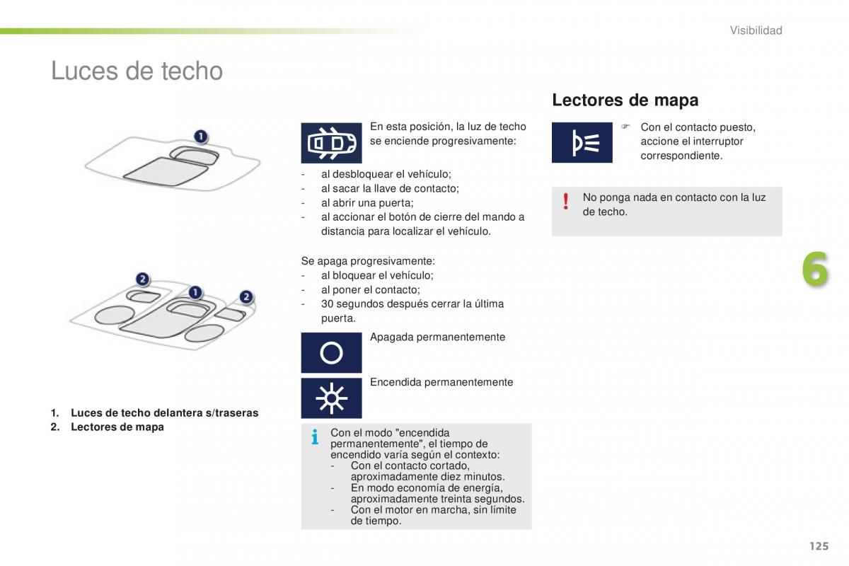 Peugeot 2008 manual del propietario / page 127