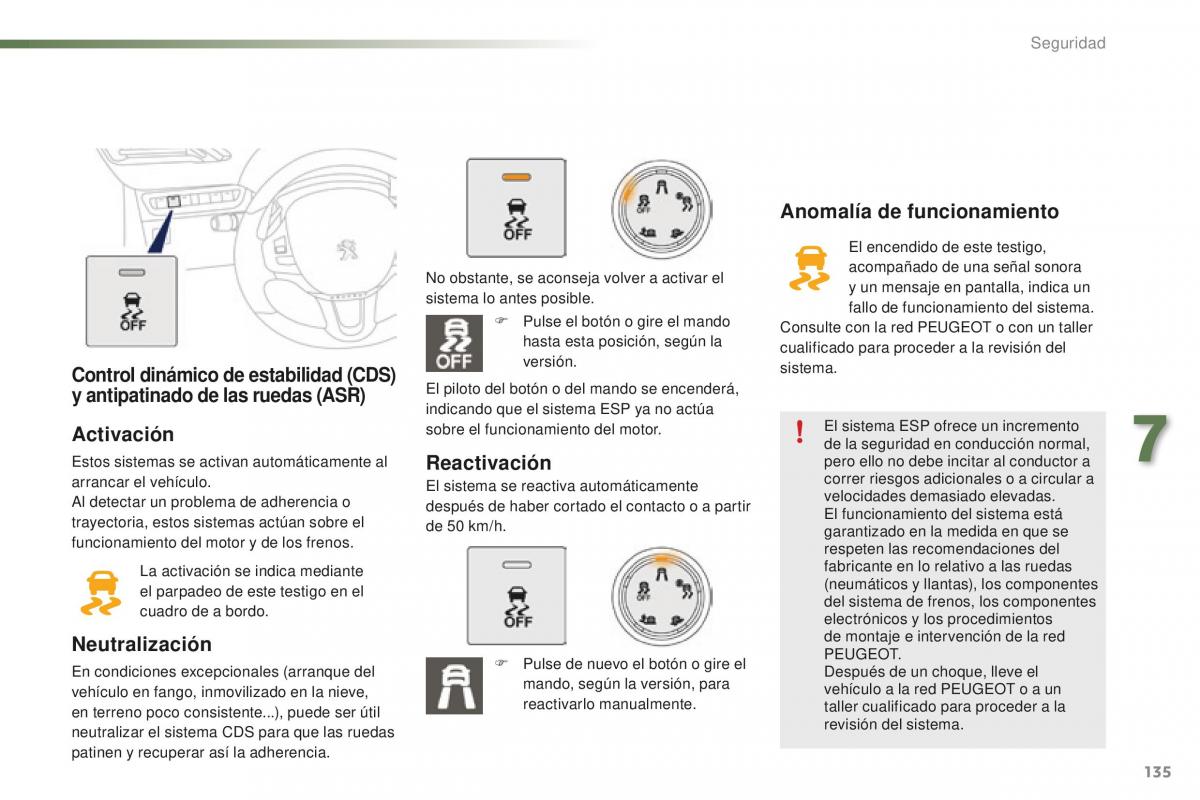 Peugeot 2008 manual del propietario / page 137