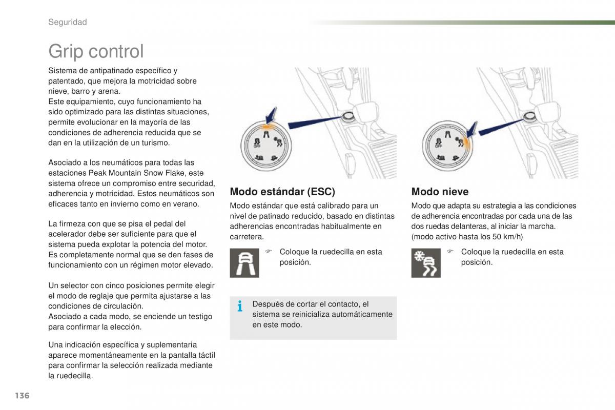 Peugeot 2008 manual del propietario / page 138