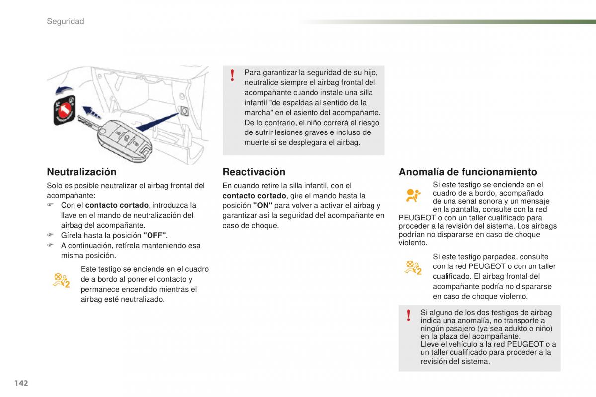 Peugeot 2008 manual del propietario / page 144