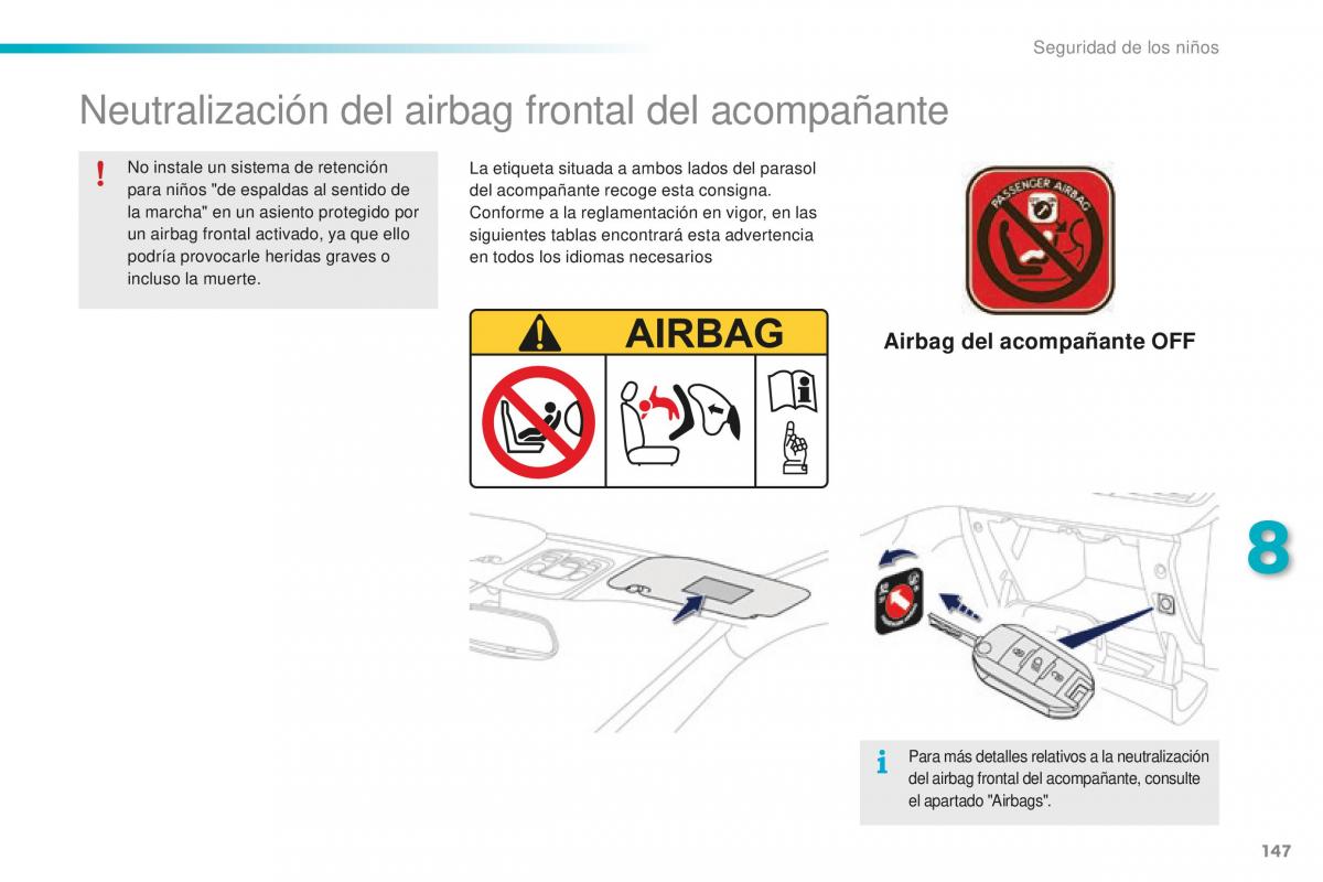 Peugeot 2008 manual del propietario / page 149