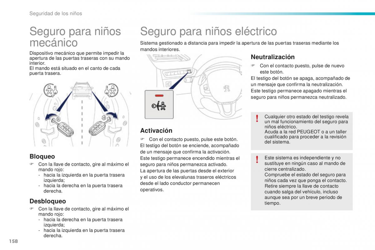 Peugeot 2008 manual del propietario / page 160