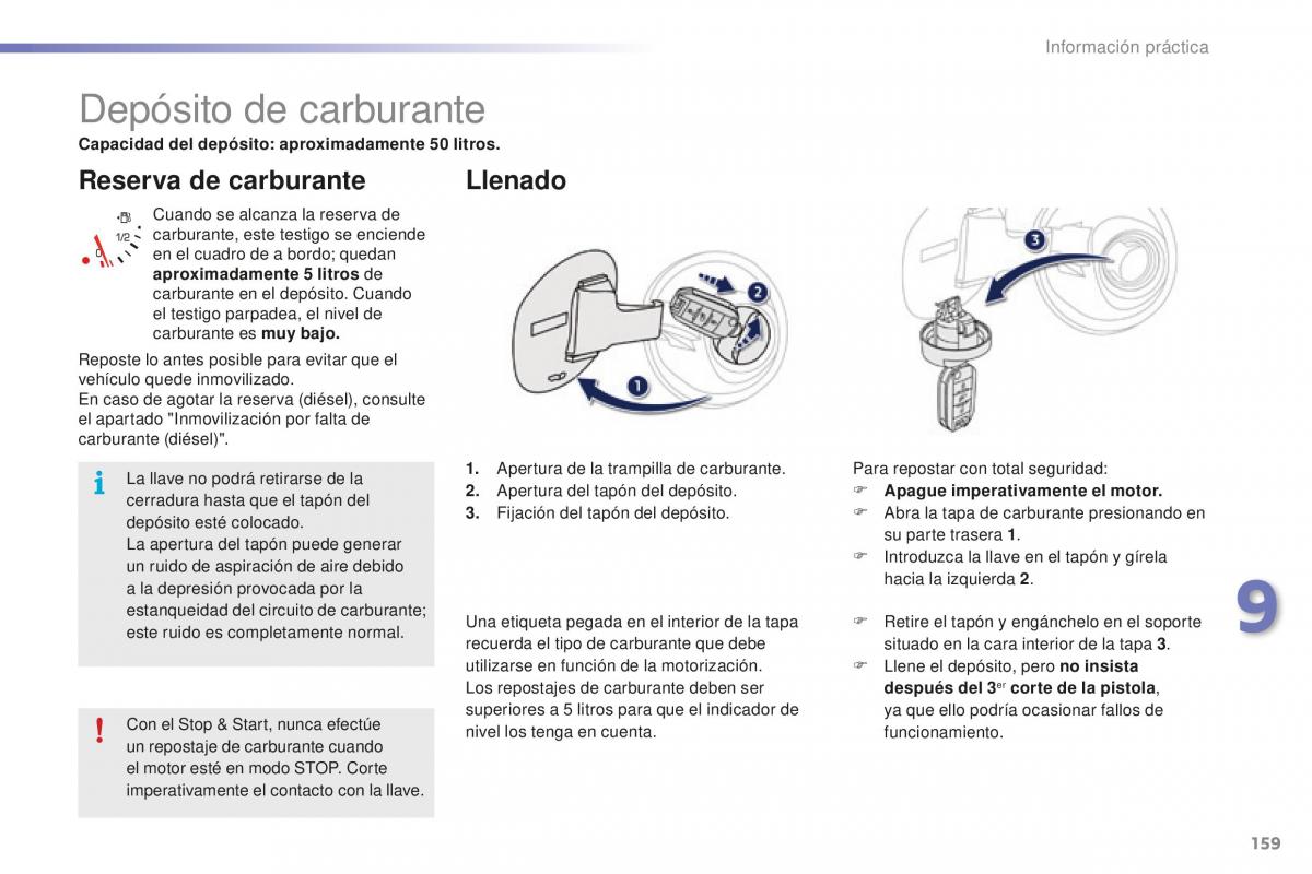 Peugeot 2008 manual del propietario / page 161