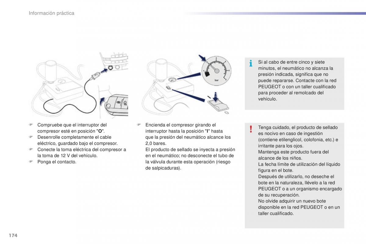 Peugeot 2008 manual del propietario / page 176