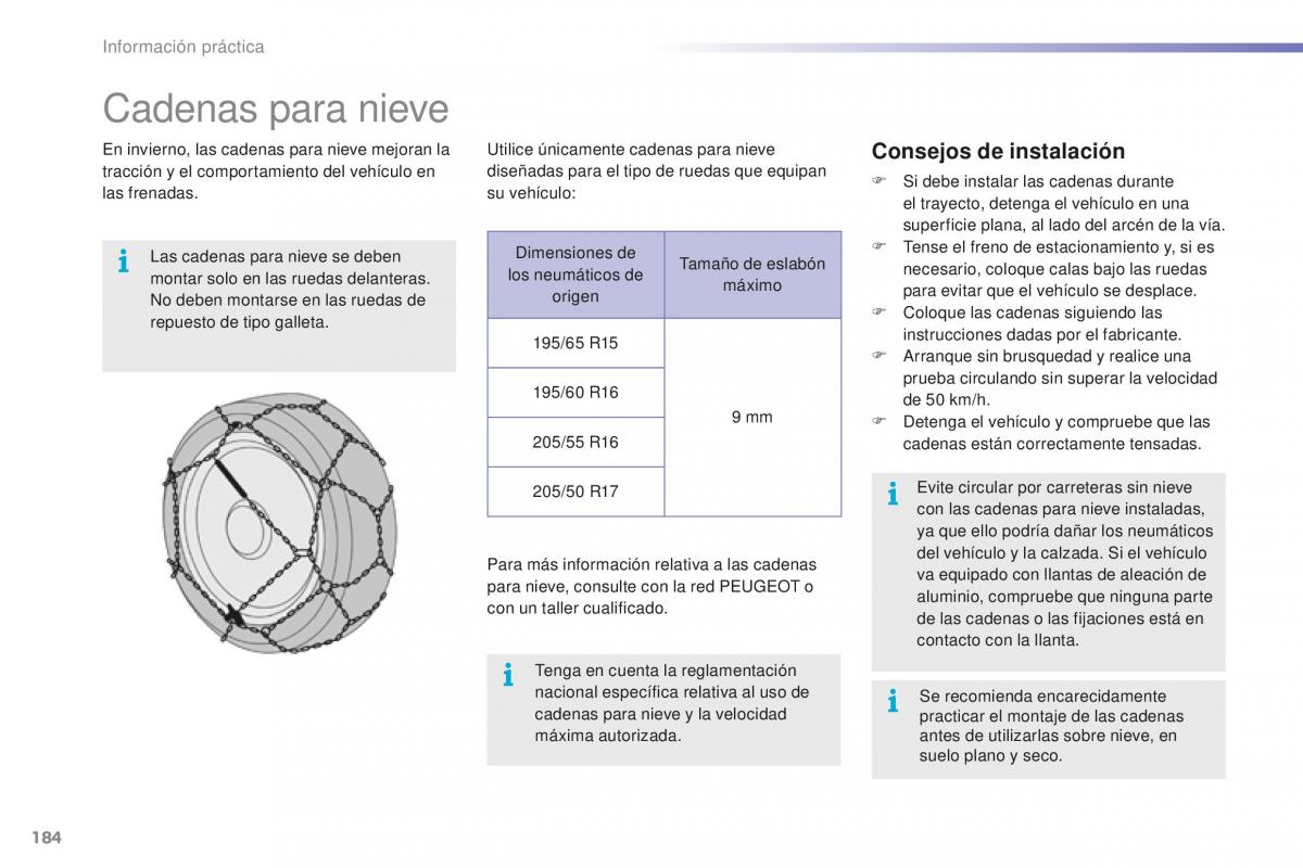 Peugeot 2008 manual del propietario / page 186