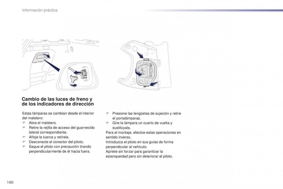 Peugeot 2008 manual del propietario / page 192