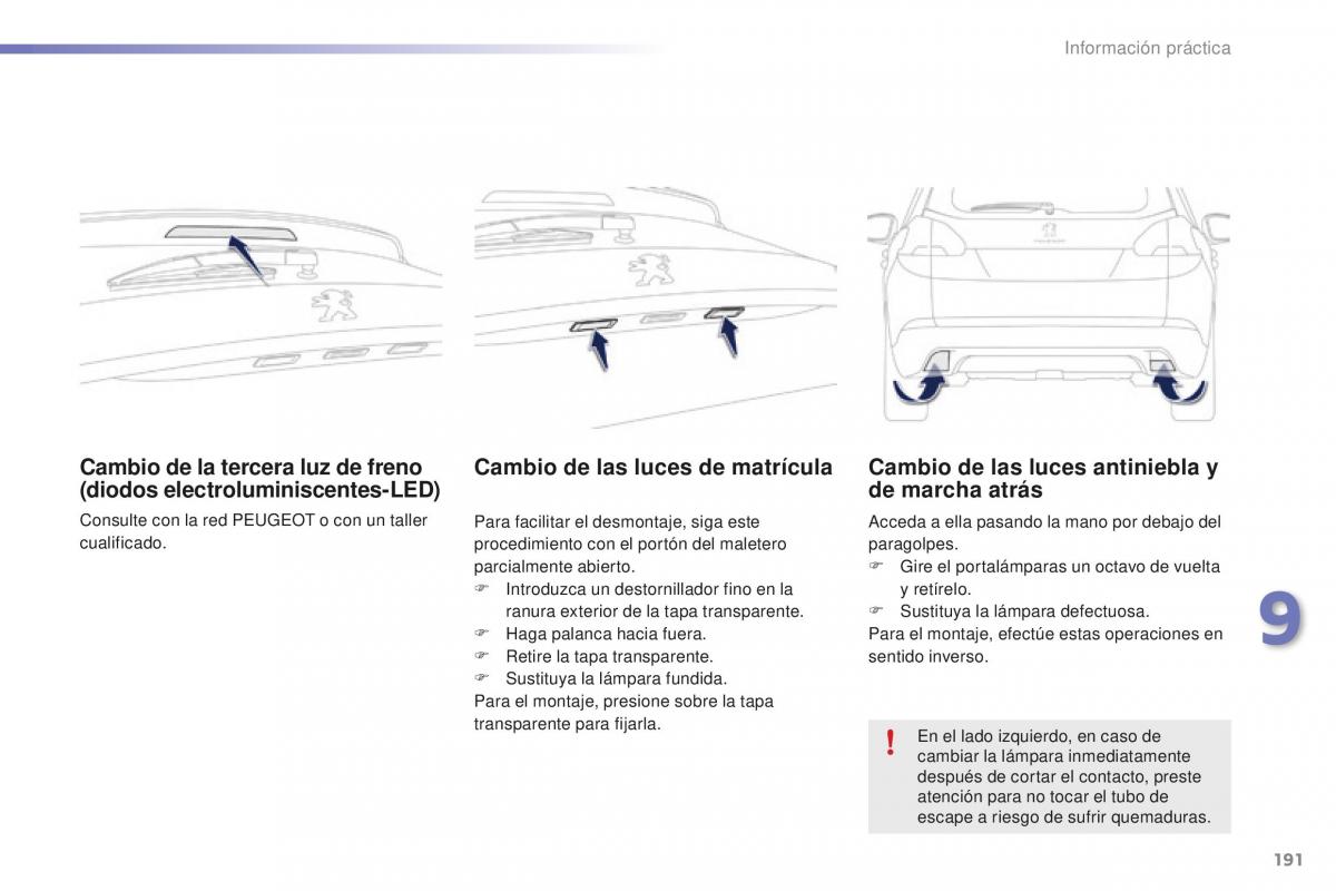 Peugeot 2008 manual del propietario / page 193