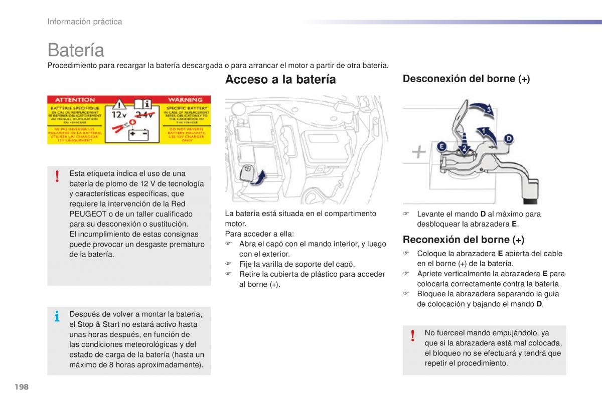 Peugeot 2008 manual del propietario / page 200