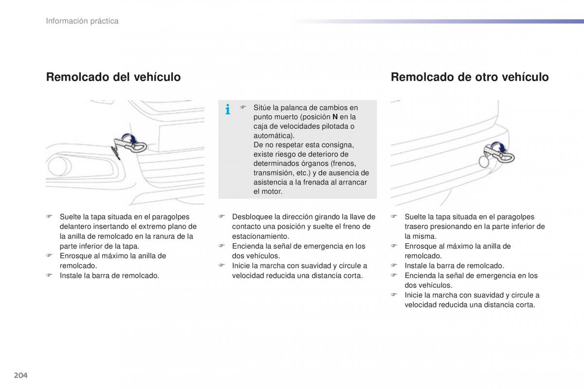 Peugeot 2008 manual del propietario / page 206