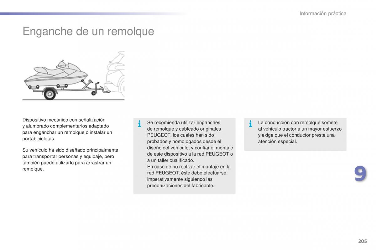 Peugeot 2008 manual del propietario / page 207