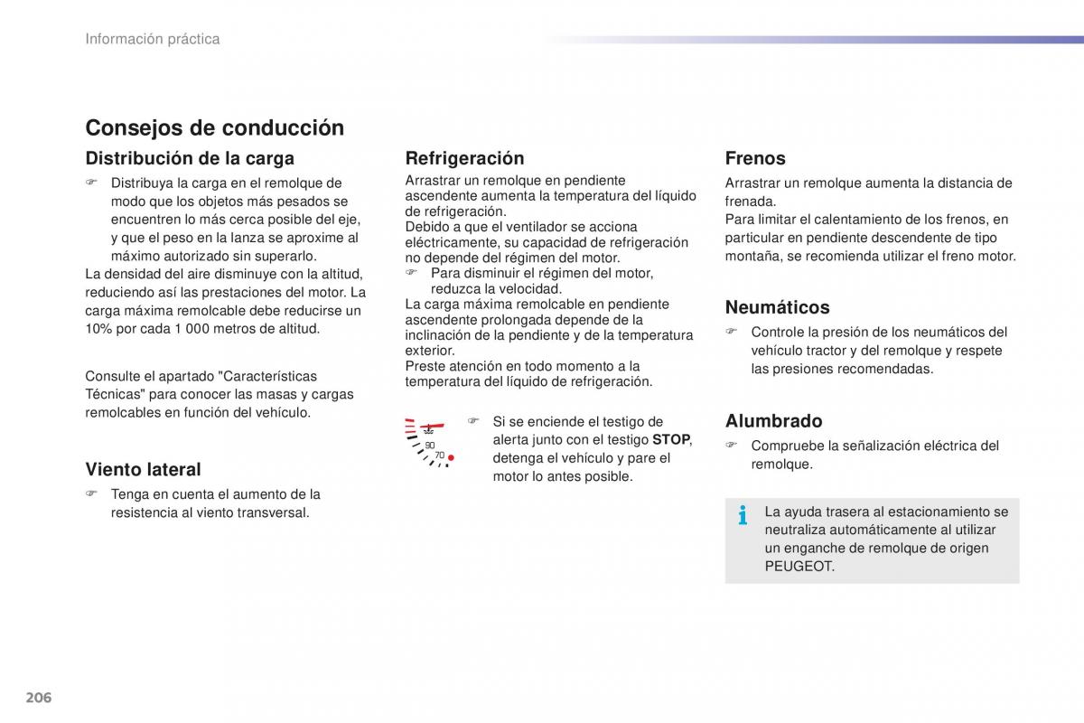 Peugeot 2008 manual del propietario / page 208