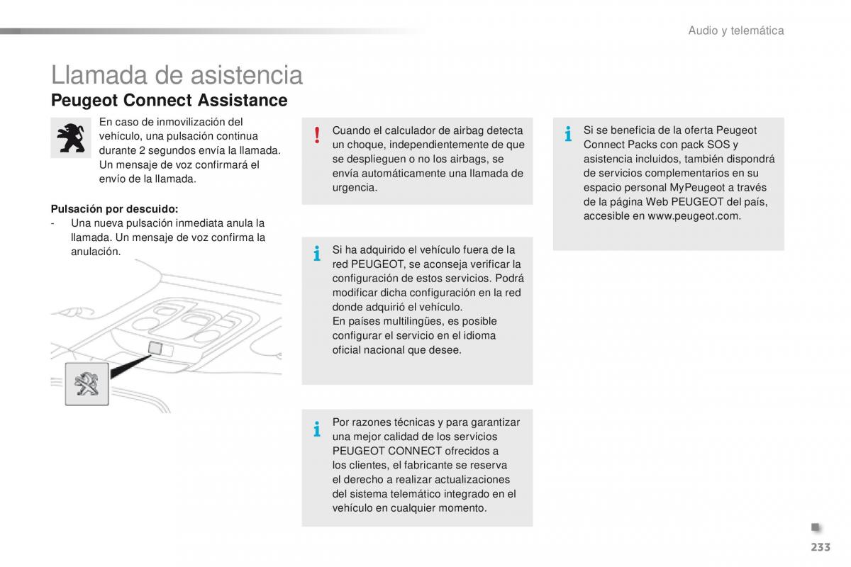 Peugeot 2008 manual del propietario / page 235