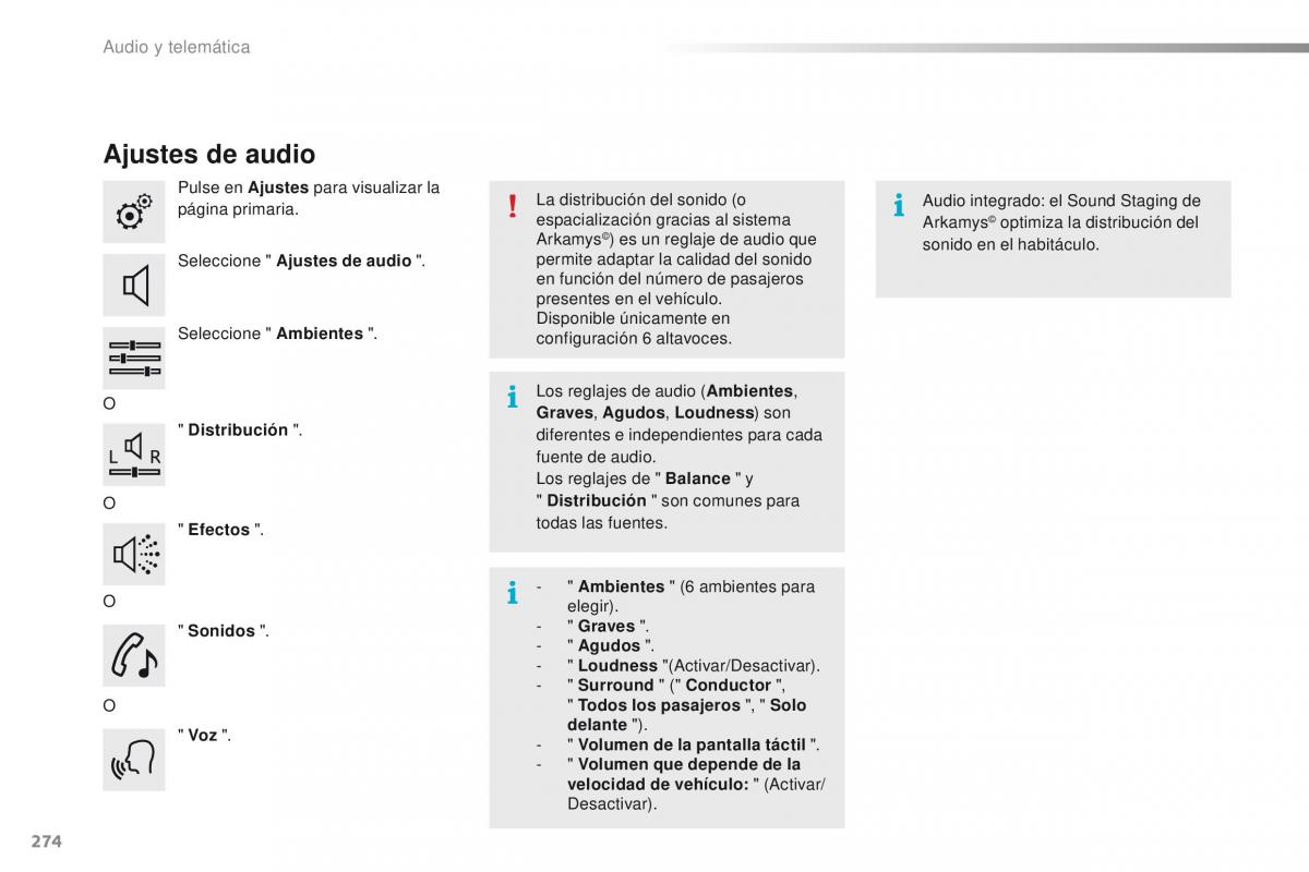 Peugeot 2008 manual del propietario / page 276