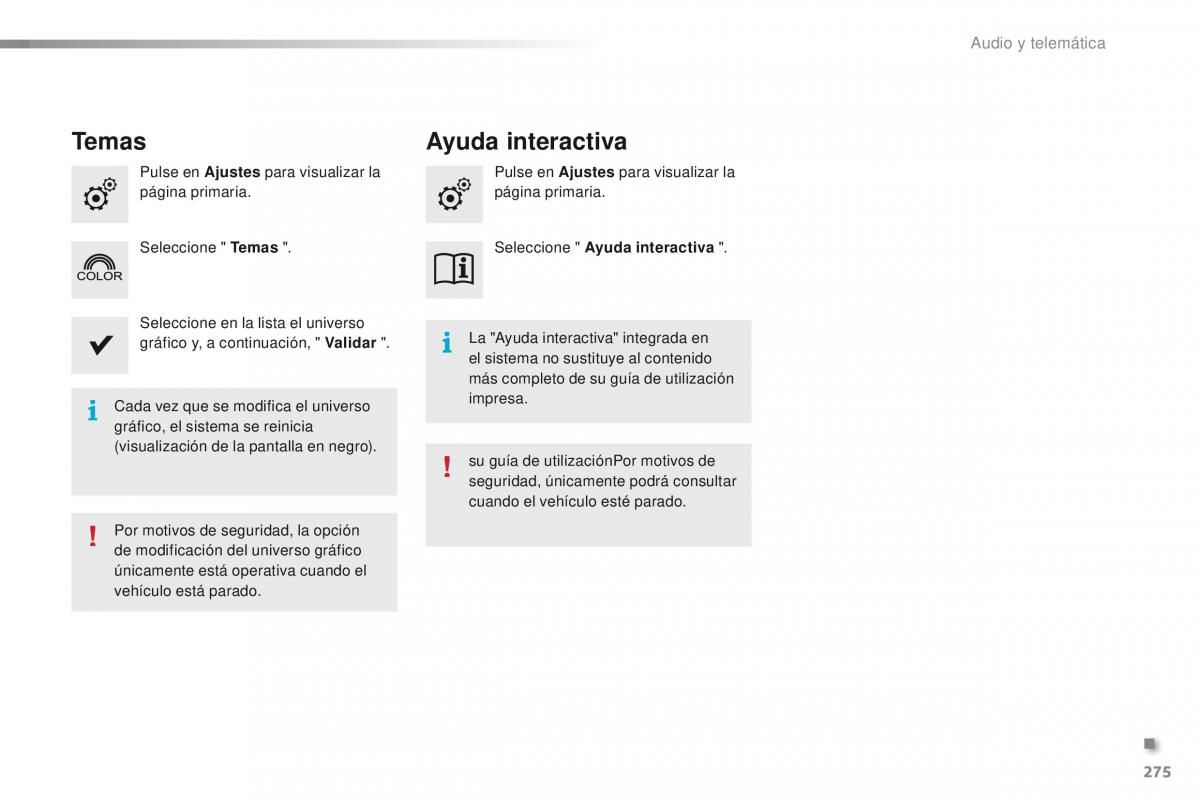 Peugeot 2008 manual del propietario / page 277