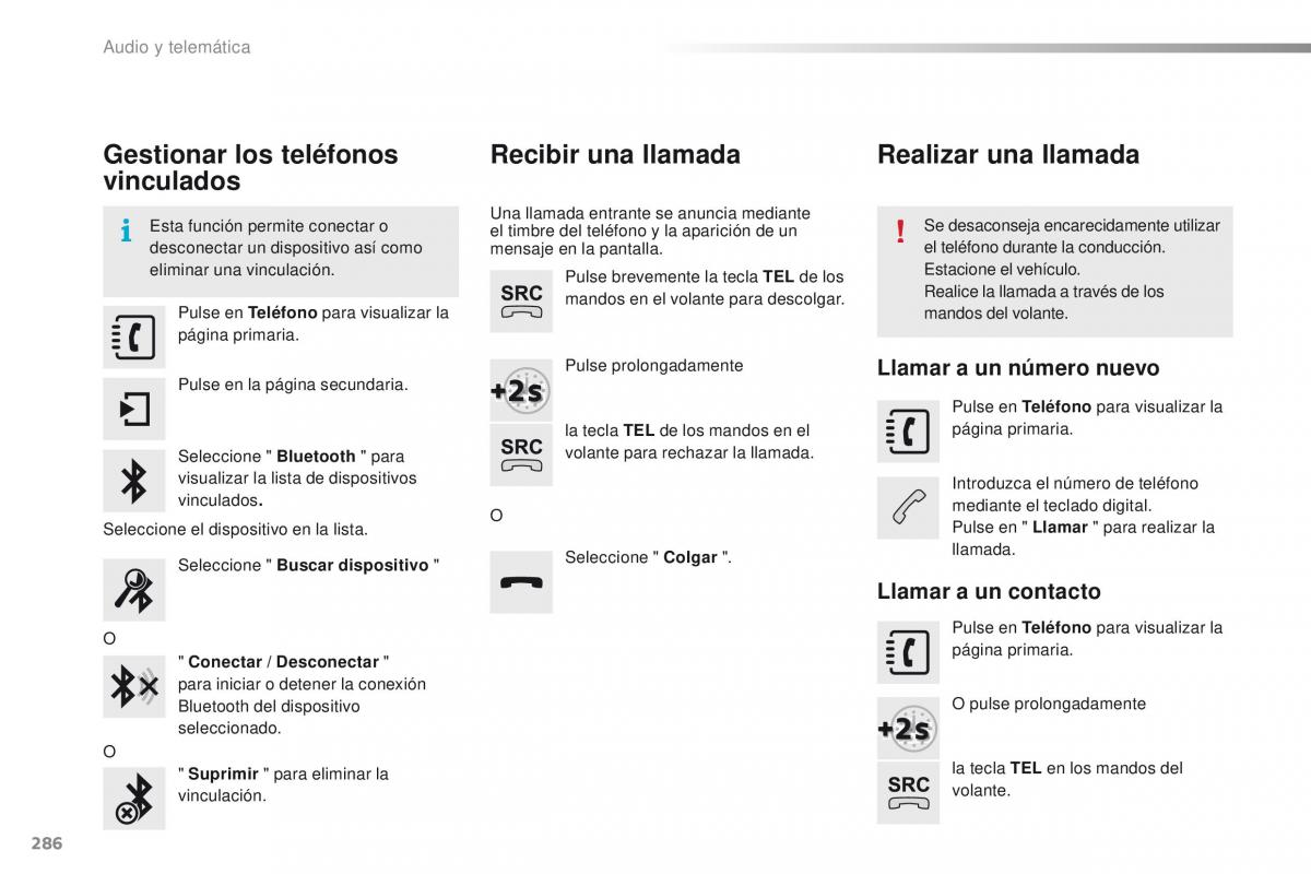 Peugeot 2008 manual del propietario / page 288