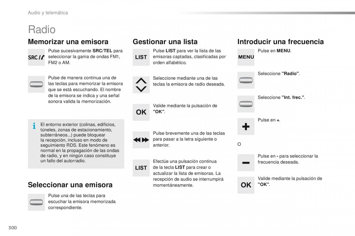 Peugeot 2008 manual del propietario / page 302