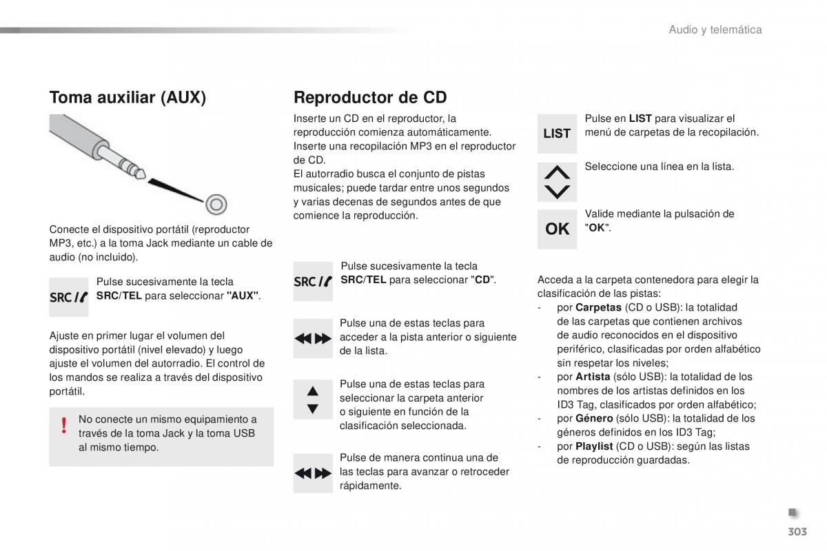 Peugeot 2008 manual del propietario / page 305
