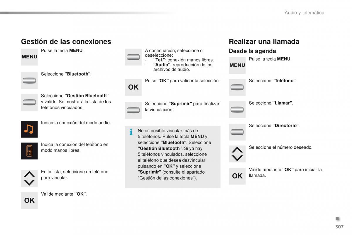 Peugeot 2008 manual del propietario / page 309