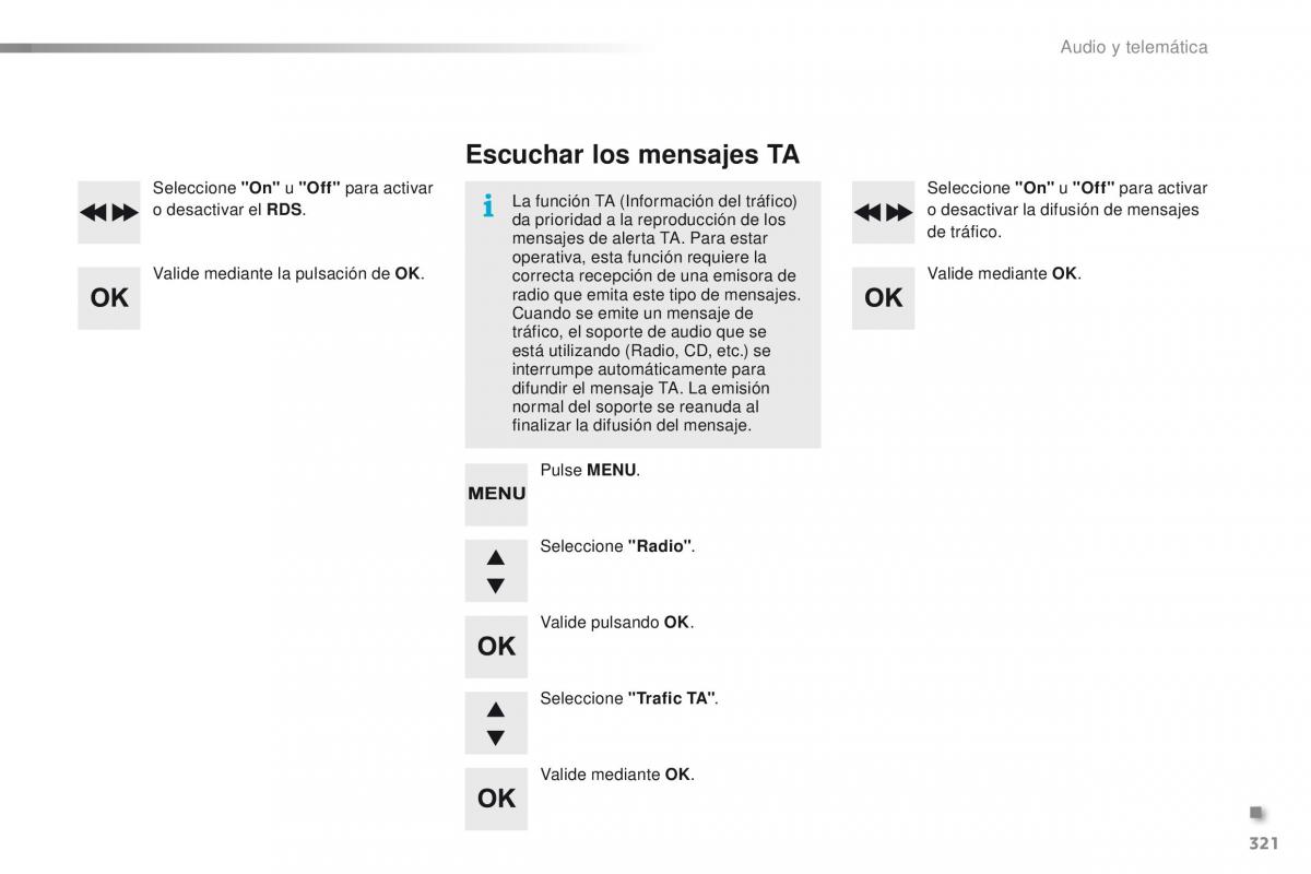 Peugeot 2008 manual del propietario / page 323