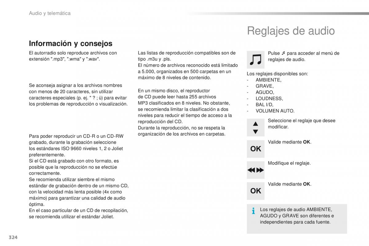 Peugeot 2008 manual del propietario / page 326