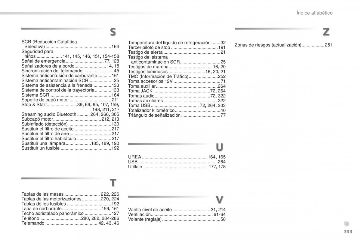 Peugeot 2008 manual del propietario / page 335