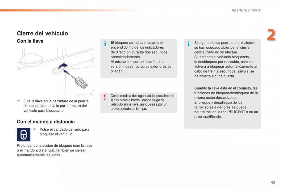 Peugeot 2008 manual del propietario / page 45