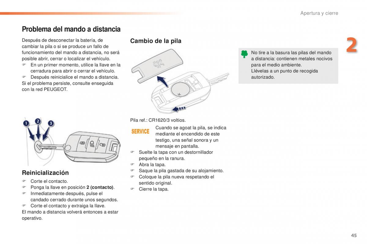 Peugeot 2008 manual del propietario / page 47