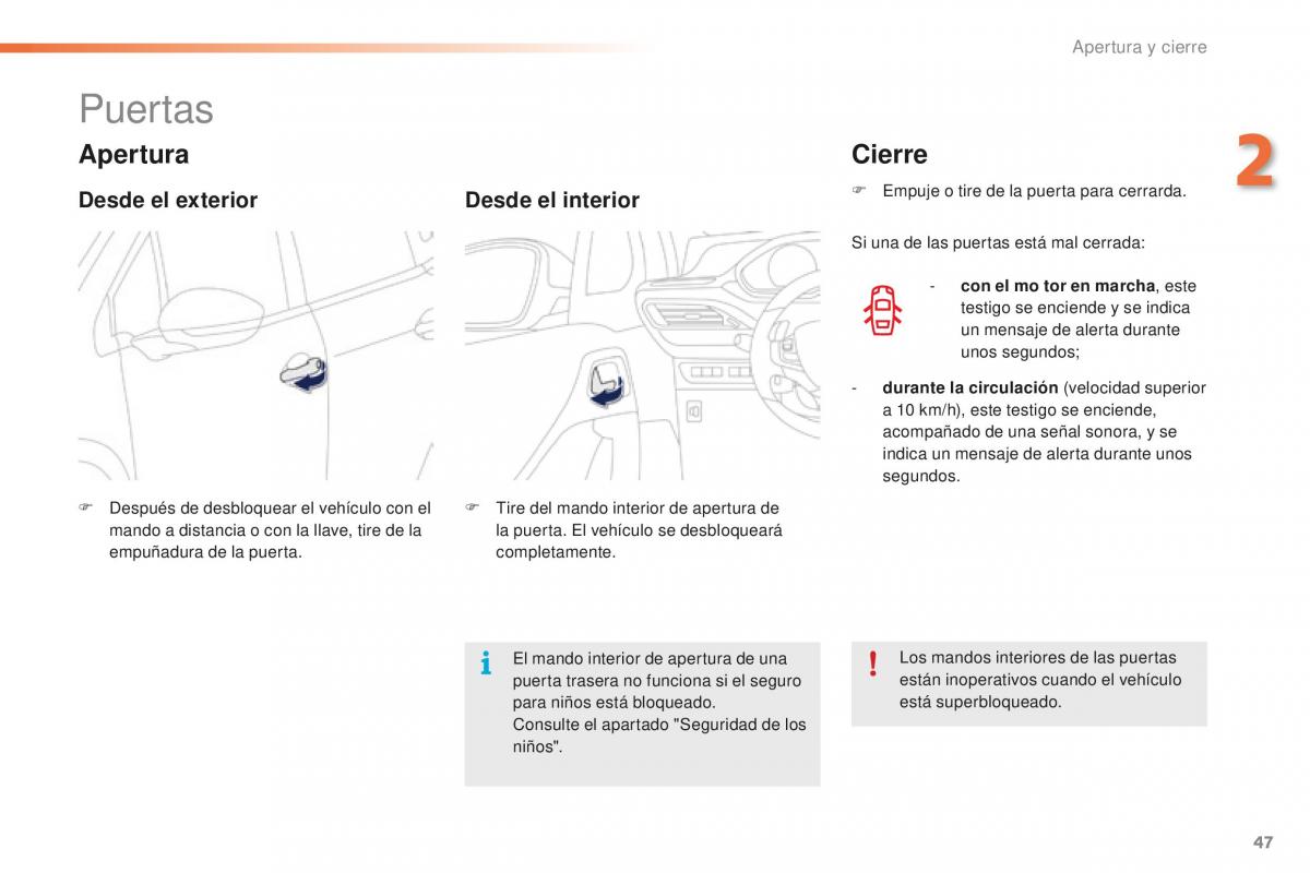 Peugeot 2008 manual del propietario / page 49