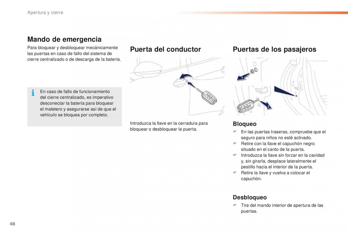 Peugeot 2008 manual del propietario / page 50