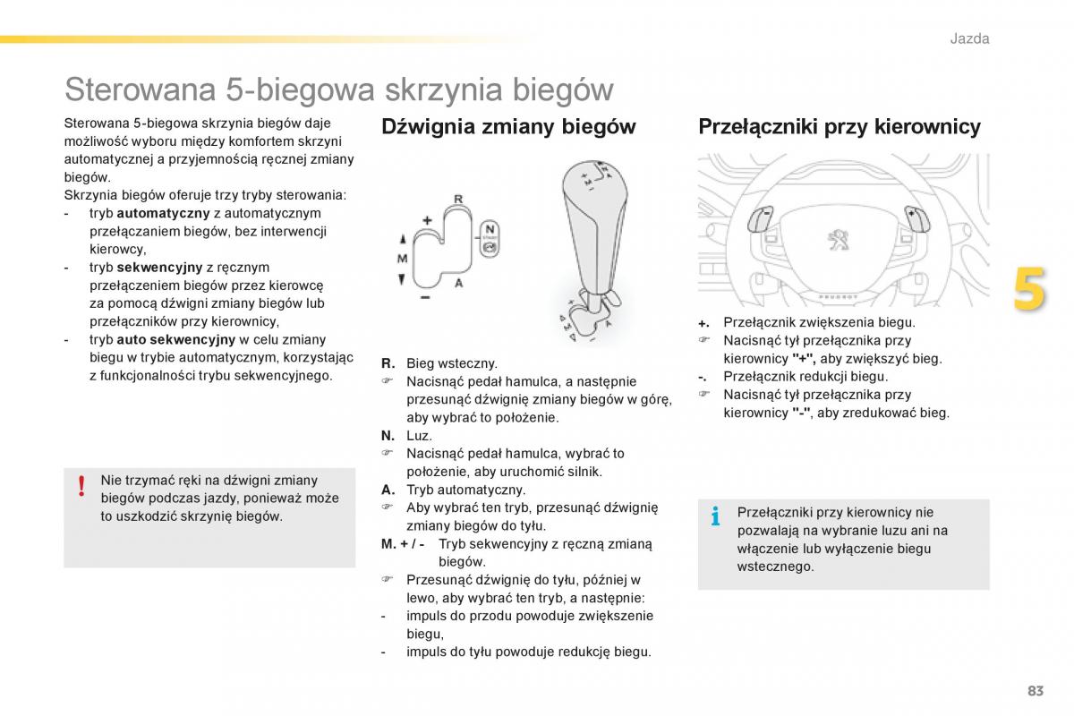 Peugeot 2008 instrukcja obslugi / page 85