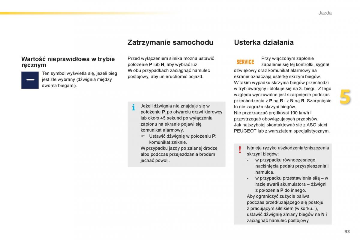 Peugeot 2008 instrukcja obslugi / page 95