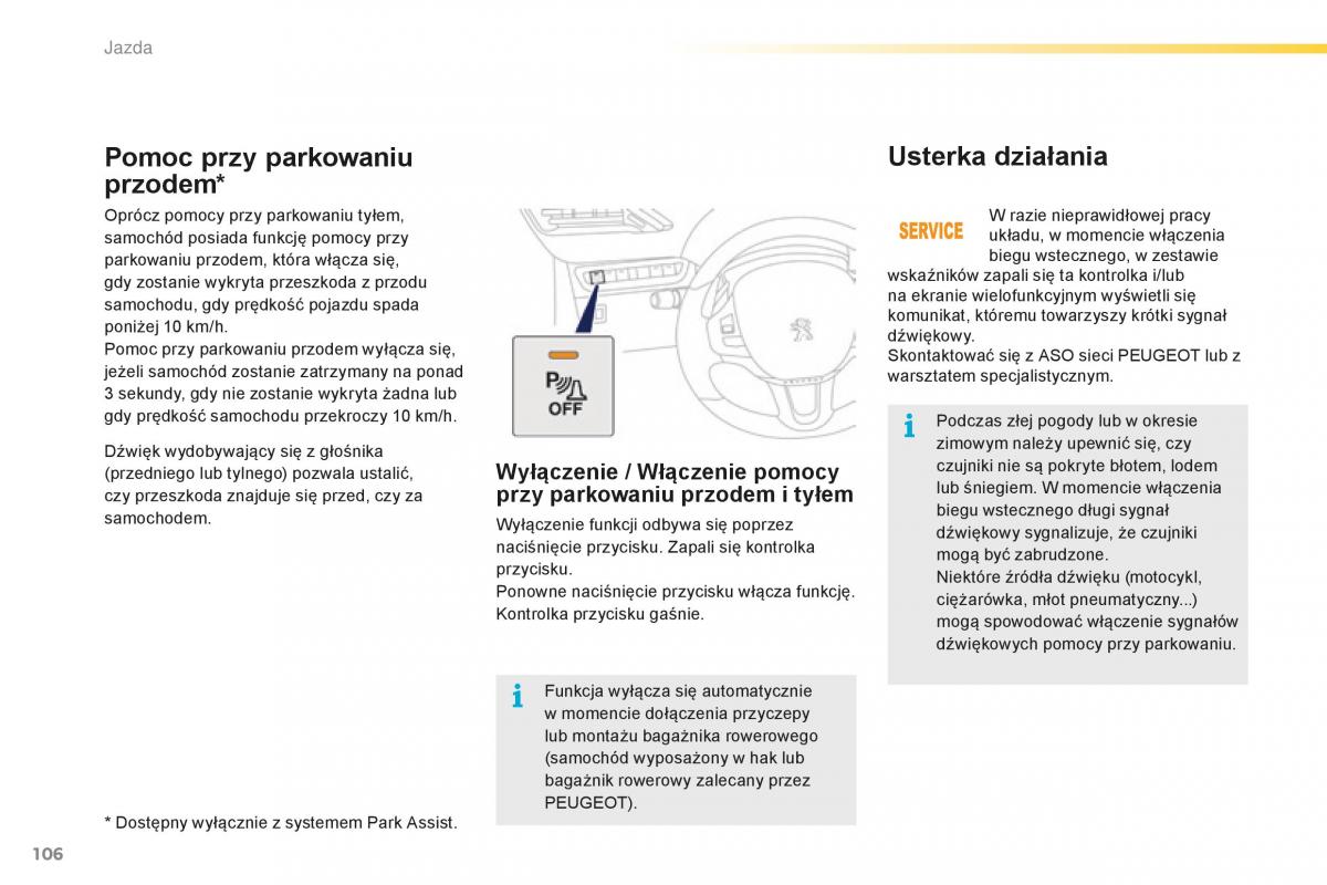 Peugeot 2008 instrukcja obslugi / page 108