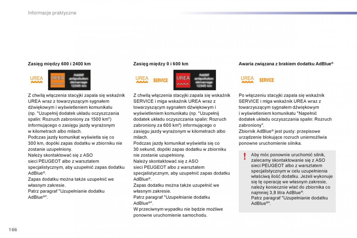 Peugeot 2008 instrukcja obslugi / page 168