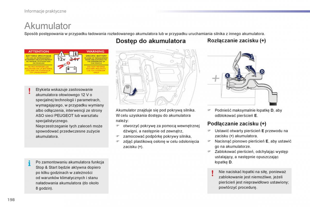 Peugeot 2008 instrukcja obslugi / page 200