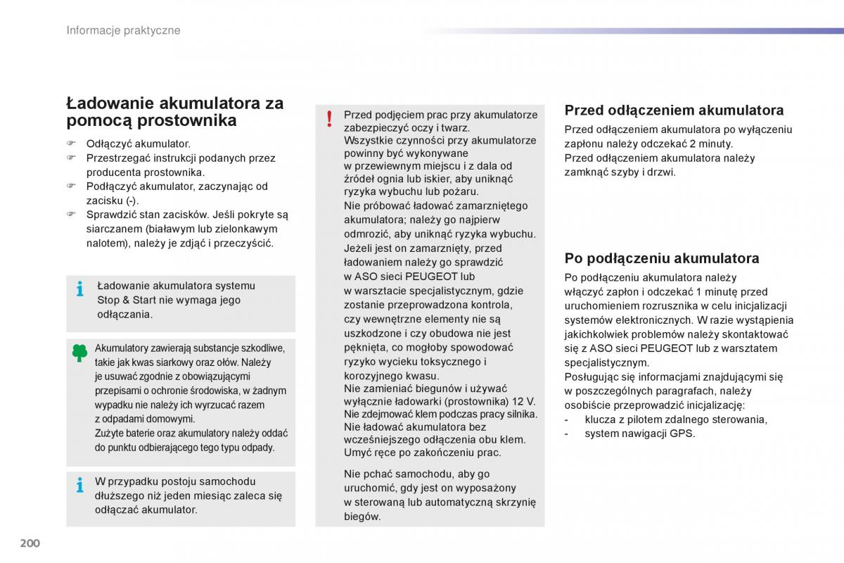 Peugeot 2008 instrukcja obslugi / page 202