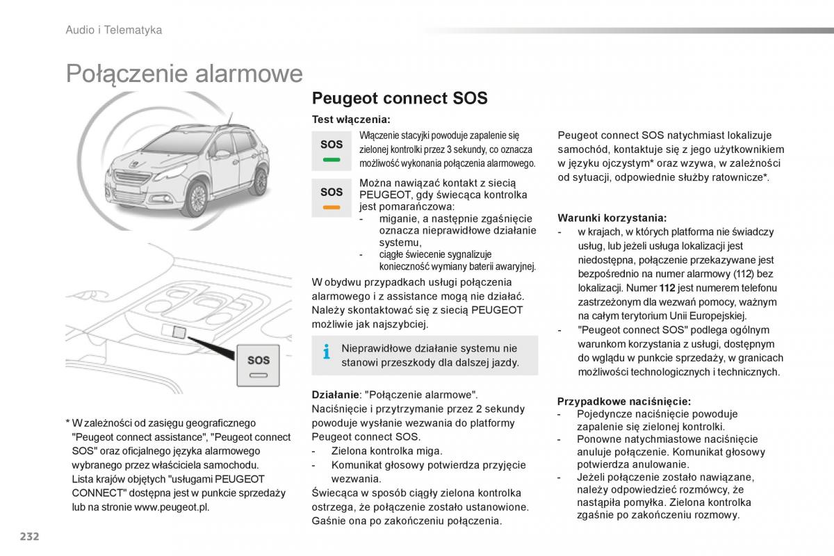 Peugeot 2008 instrukcja obslugi / page 234