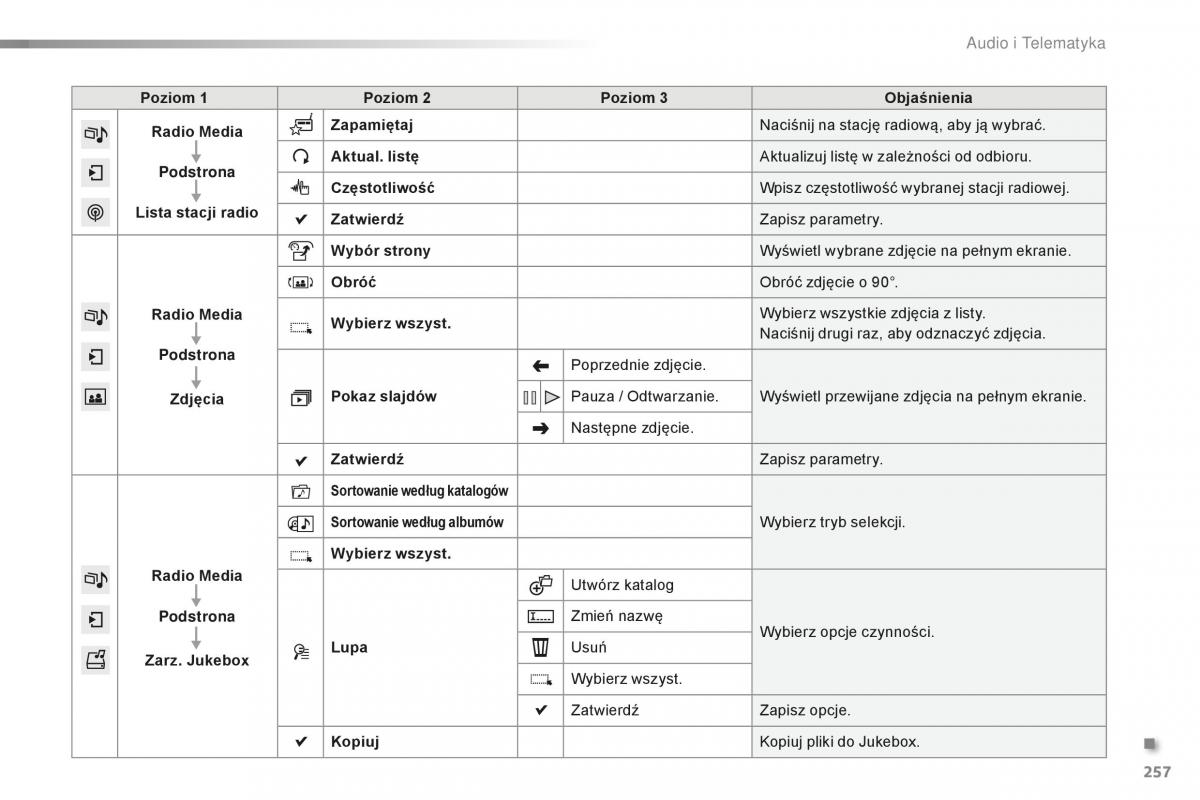 Peugeot 2008 instrukcja obslugi / page 259