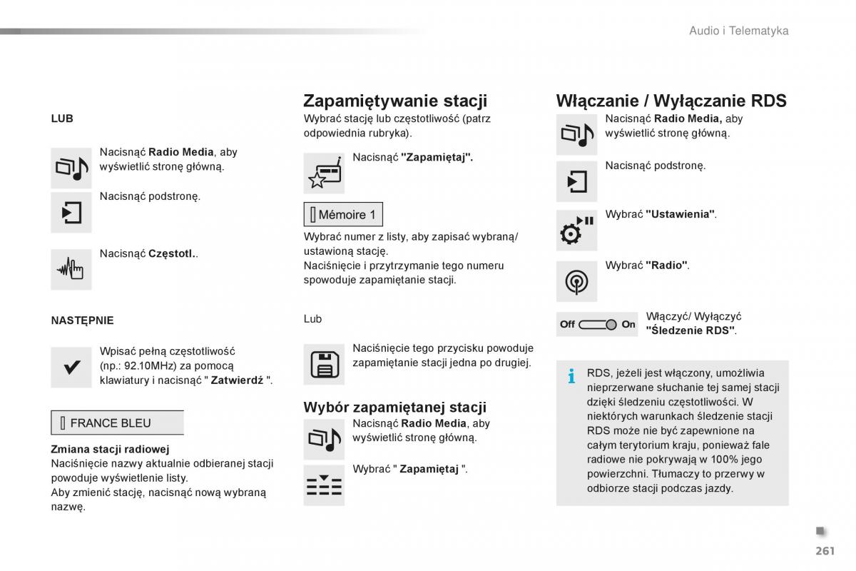 Peugeot 2008 instrukcja obslugi / page 263