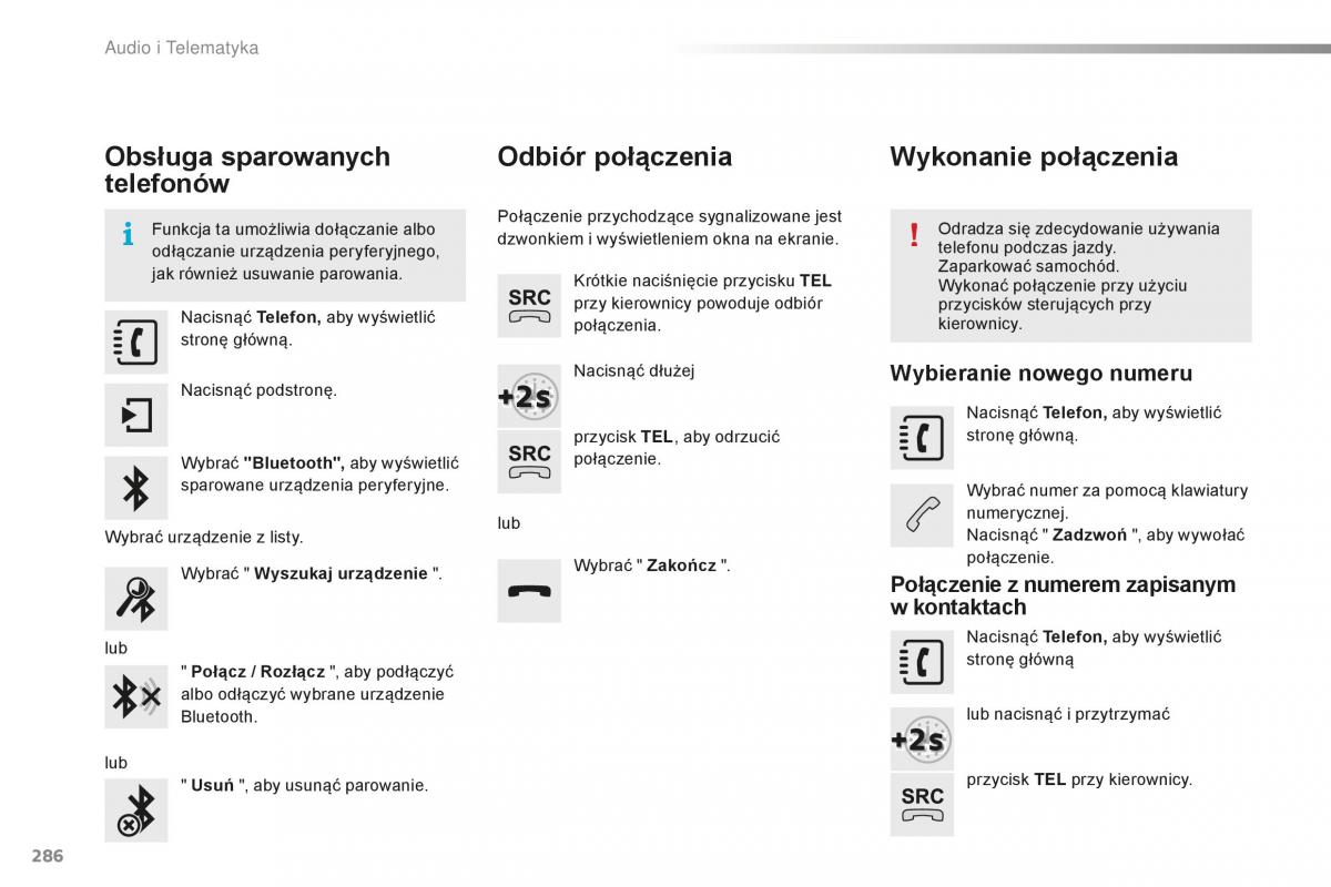 Peugeot 2008 instrukcja obslugi / page 288