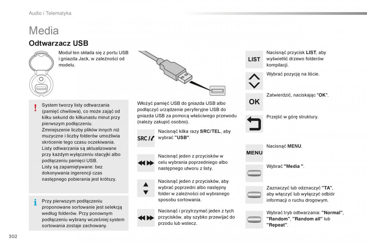 Peugeot 2008 instrukcja obslugi / page 304