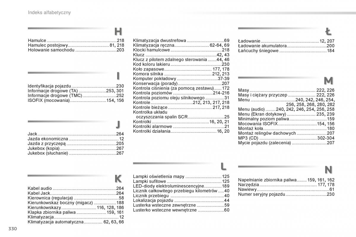 Peugeot 2008 instrukcja obslugi / page 332