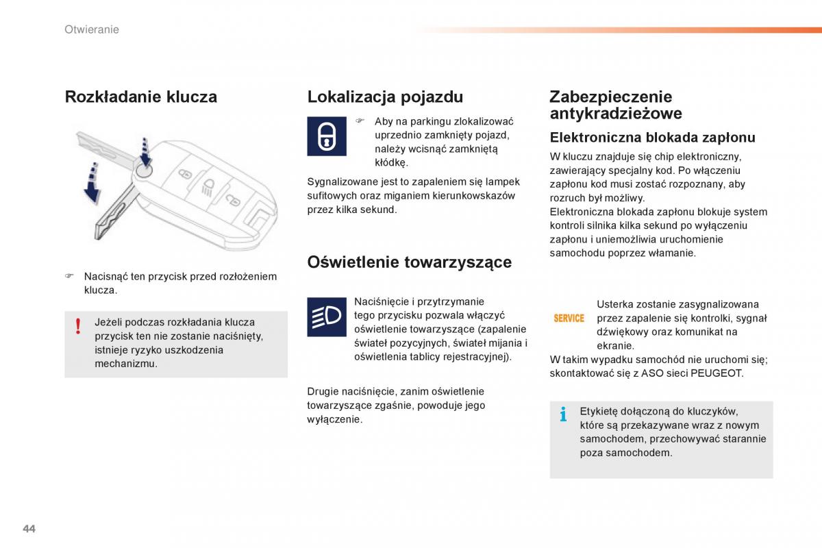 Peugeot 2008 instrukcja obslugi / page 46