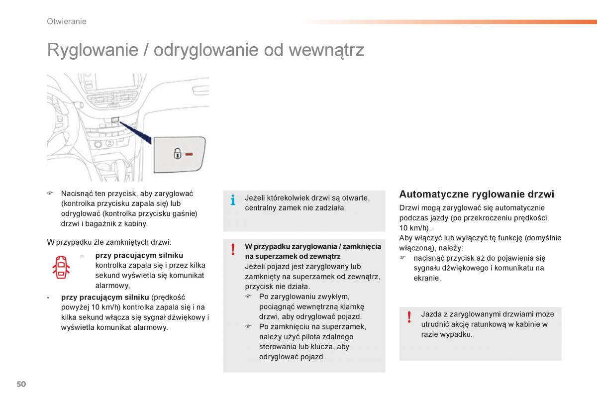 Peugeot 2008 instrukcja obslugi / page 52