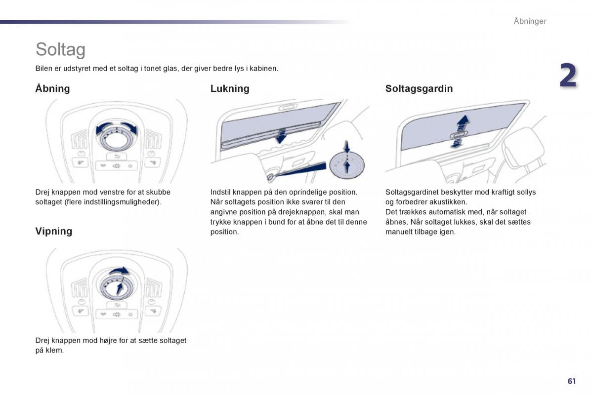 Peugeot 508 Bilens instruktionsbog / page 63