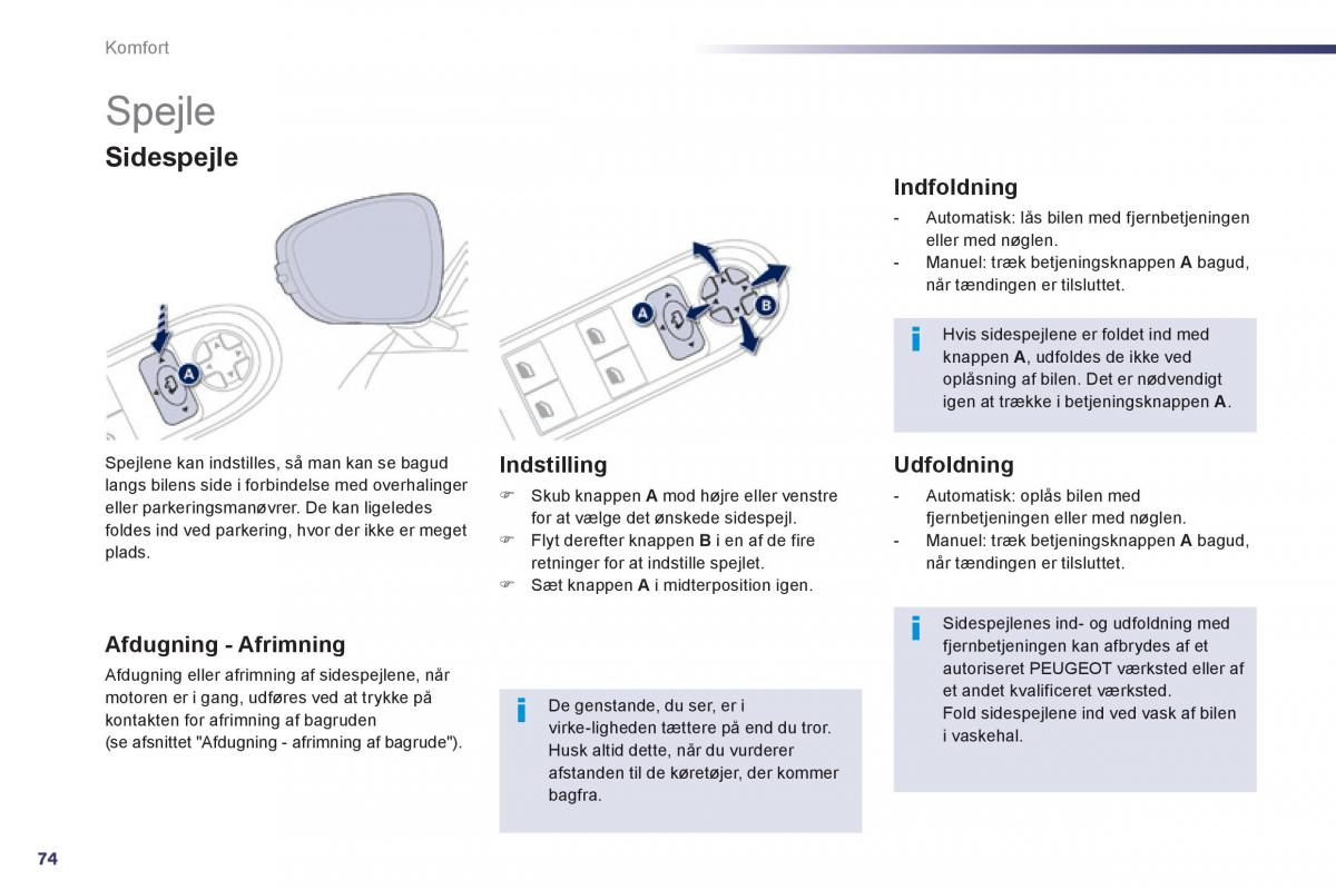 Peugeot 508 Bilens instruktionsbog / page 76